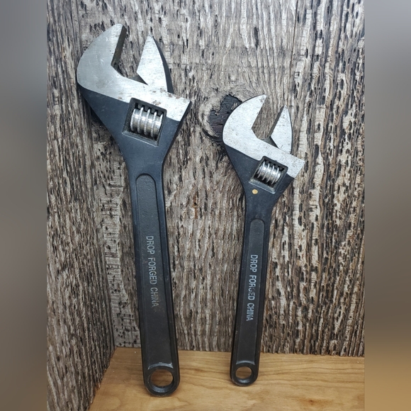 ATD 12" & 10" Heavy Duty Drop Forged Adjustable Wrenchs Lot Of 2 - Picture 4 of 6